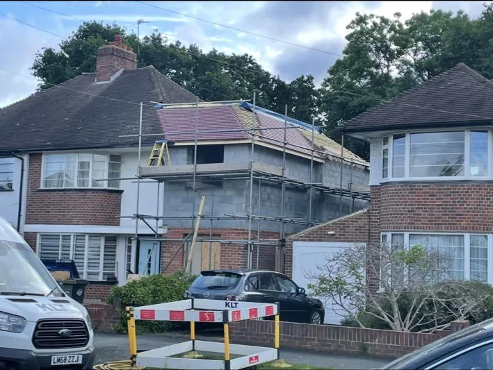 House extension construction
